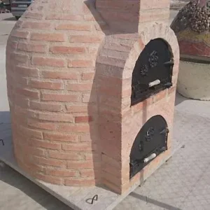 Horno montado hornilla ladrillo redondo